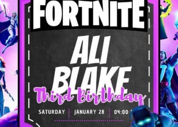 FREE Fortnite Birthday Invitations