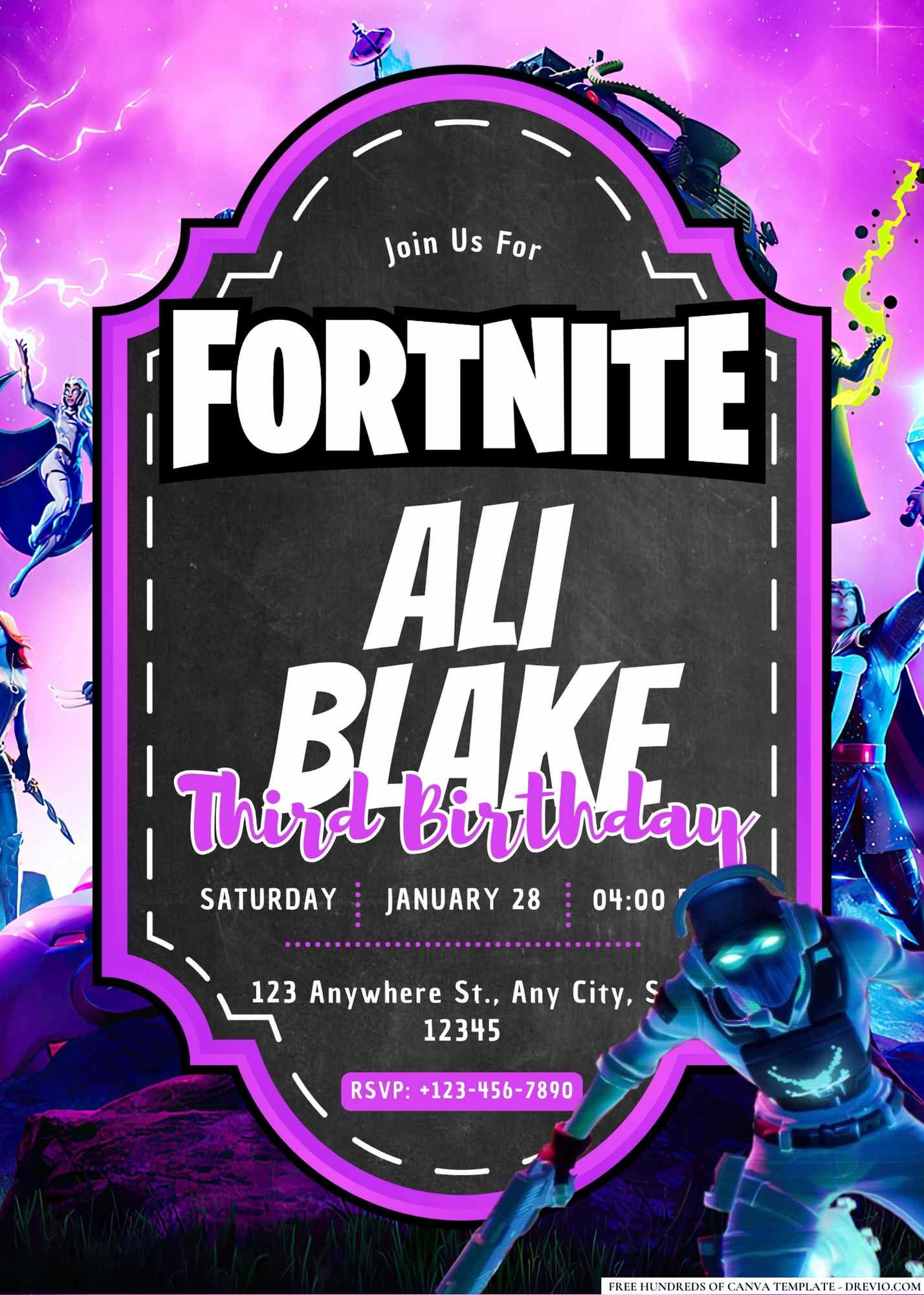 FREE Editable Fortnite Birthday Invitations (With New 2026 Design)