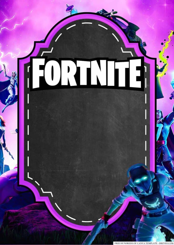 FREE Fortnite Birthday Canva Templates 8 1