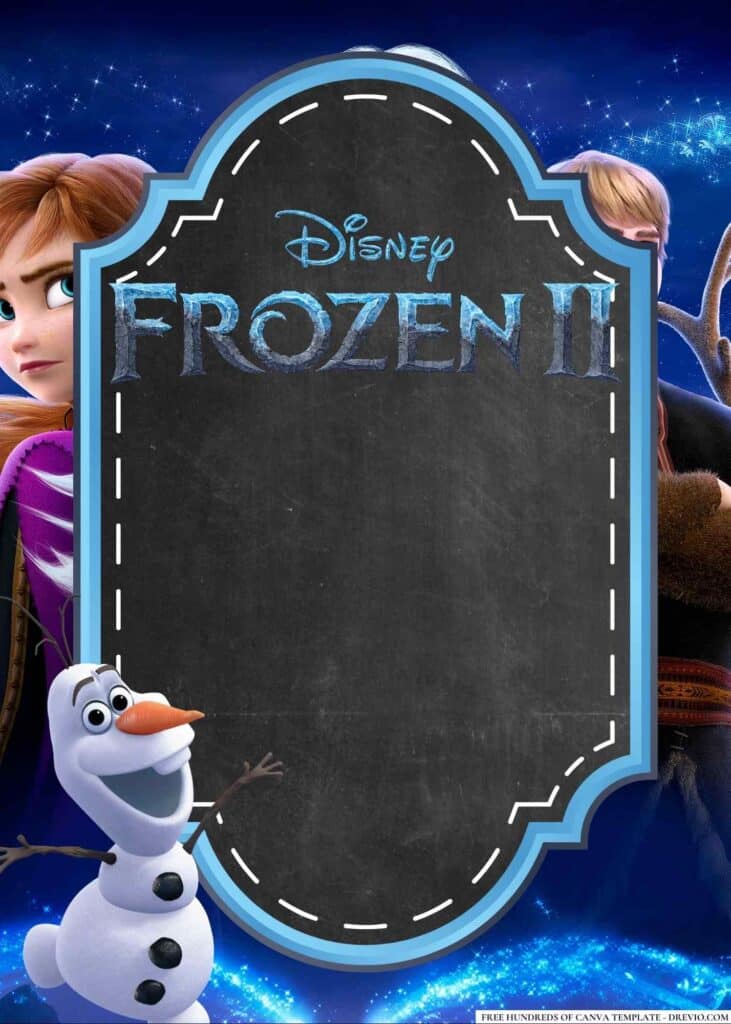 FREE Frozen 2 Birthday Canva Templates 12