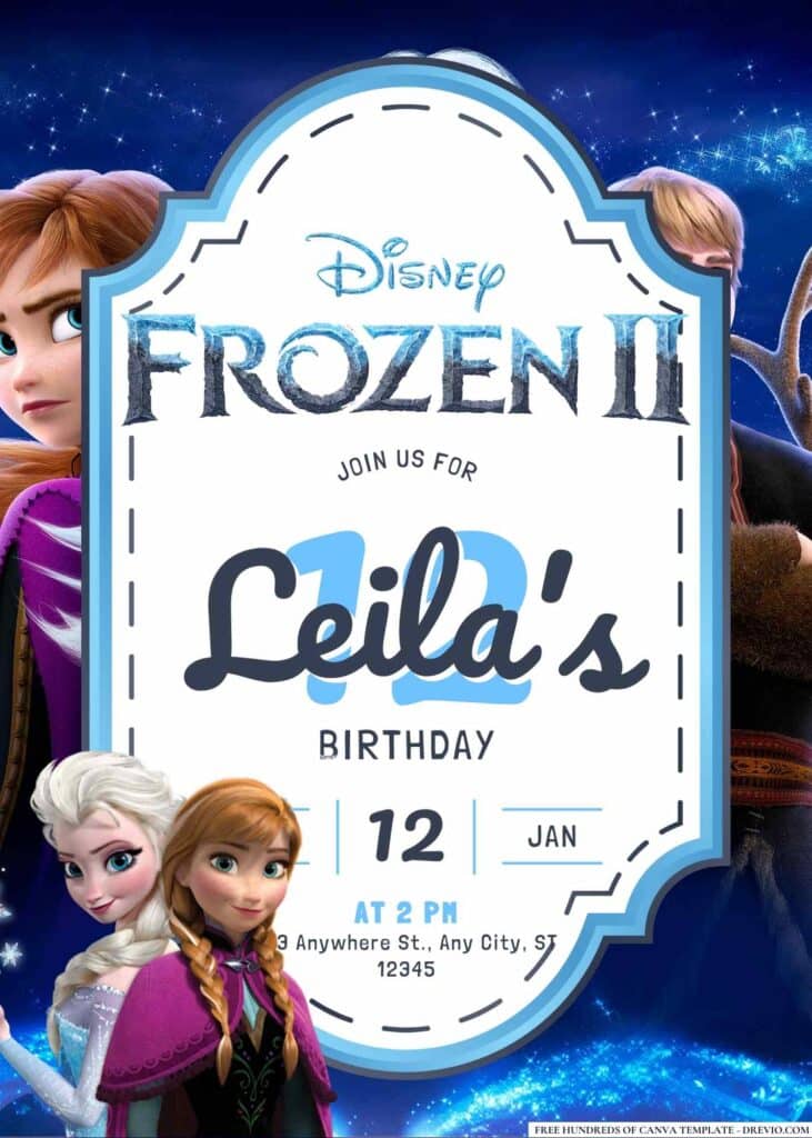 FREE Frozen 2 Birthday Invitations: