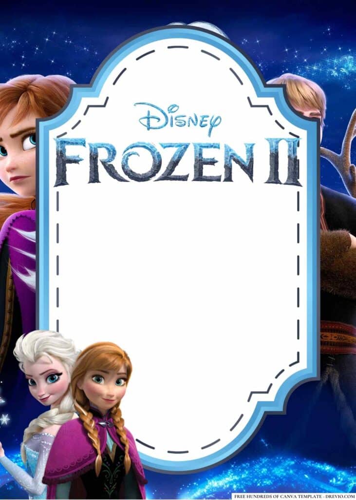 FREE Frozen 2 Birthday Canva Templates 14