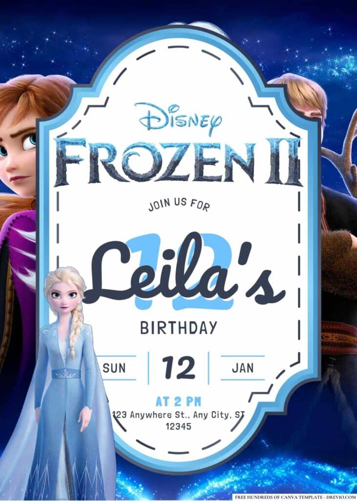 FREE Frozen 2 Birthday Invitations: