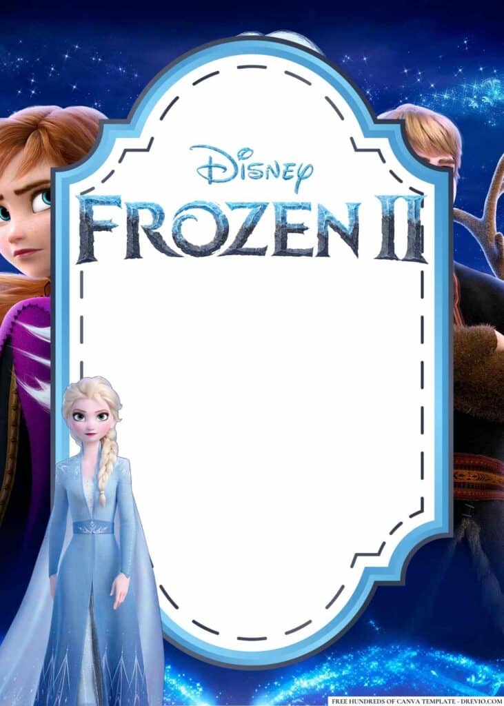 FREE Frozen 2 Birthday Canva Templates 6