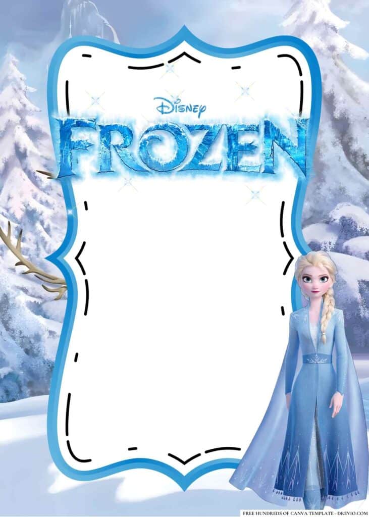 FREE Frozen Birthday Canva Templates 18