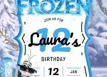 FREE Frozen Birthday Invitations