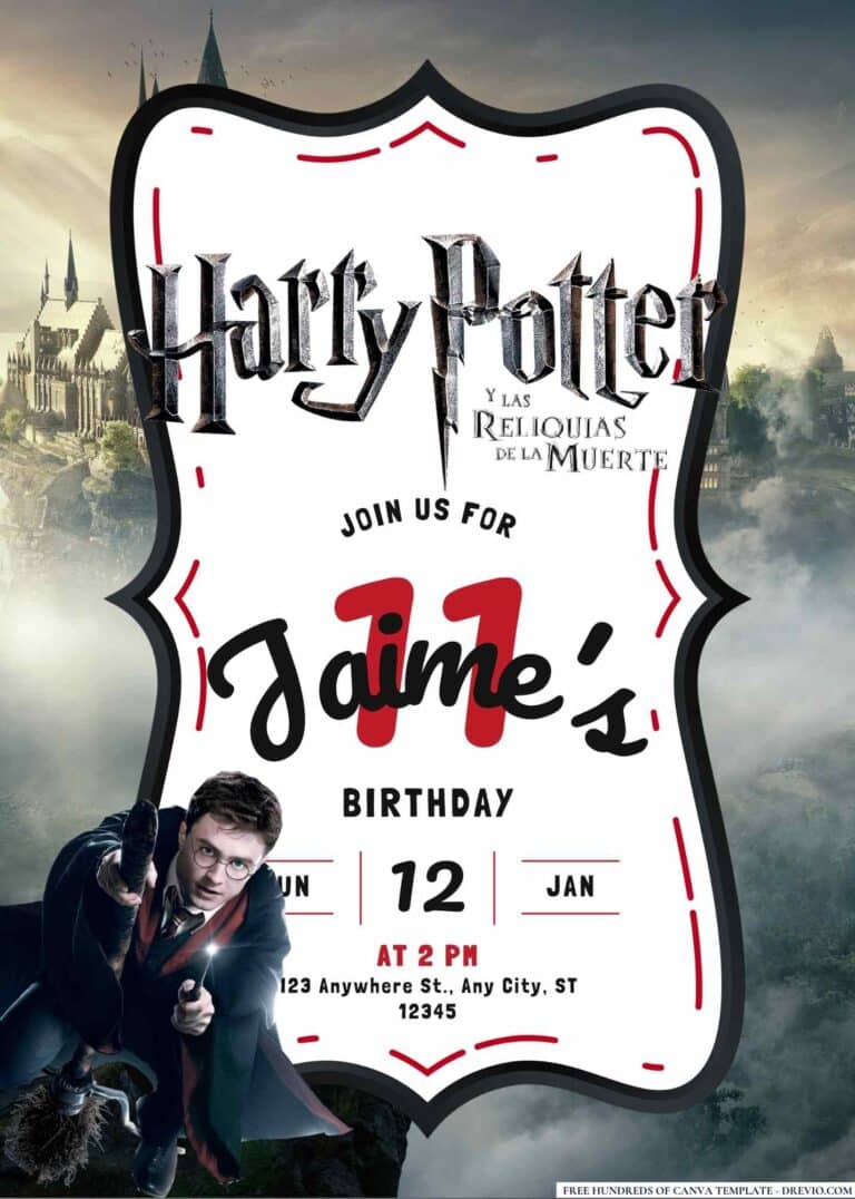 FREE Harry Potter Birthday Invitations