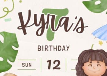 FREE Hawaiian Hula Birthday Invitations