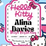 FREE Editable Hello Kitty Birthday Invitations