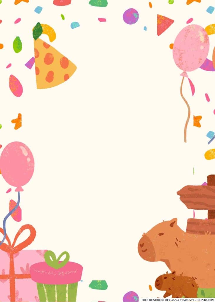FREE Jungle Safari Birthday Canva Templates 12