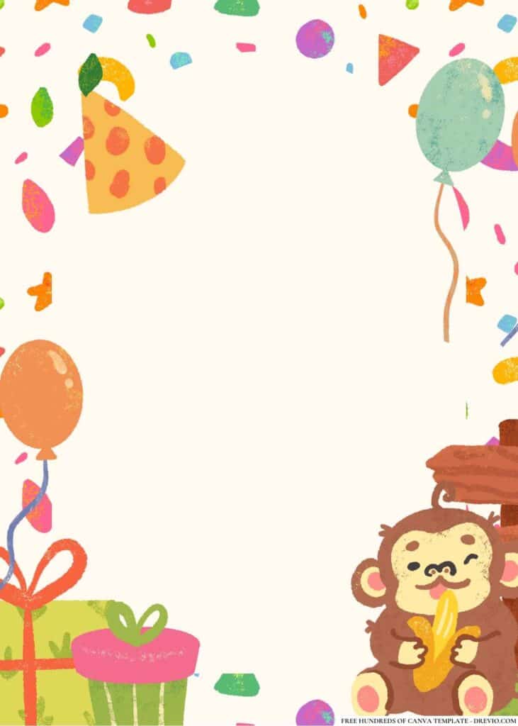 FREE Jungle Safari Birthday Canva Templates 18