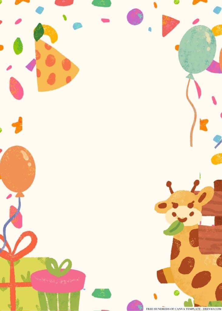 FREE Jungle Safari Birthday Canva Templates 2