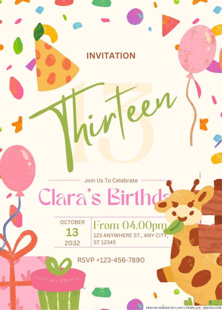 FREE Jungle Safari Birthday Invitations