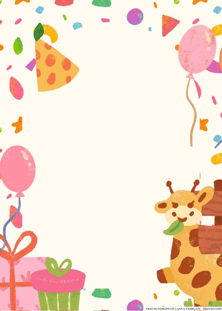 FREE Jungle Safari Birthday Canva Templates 4