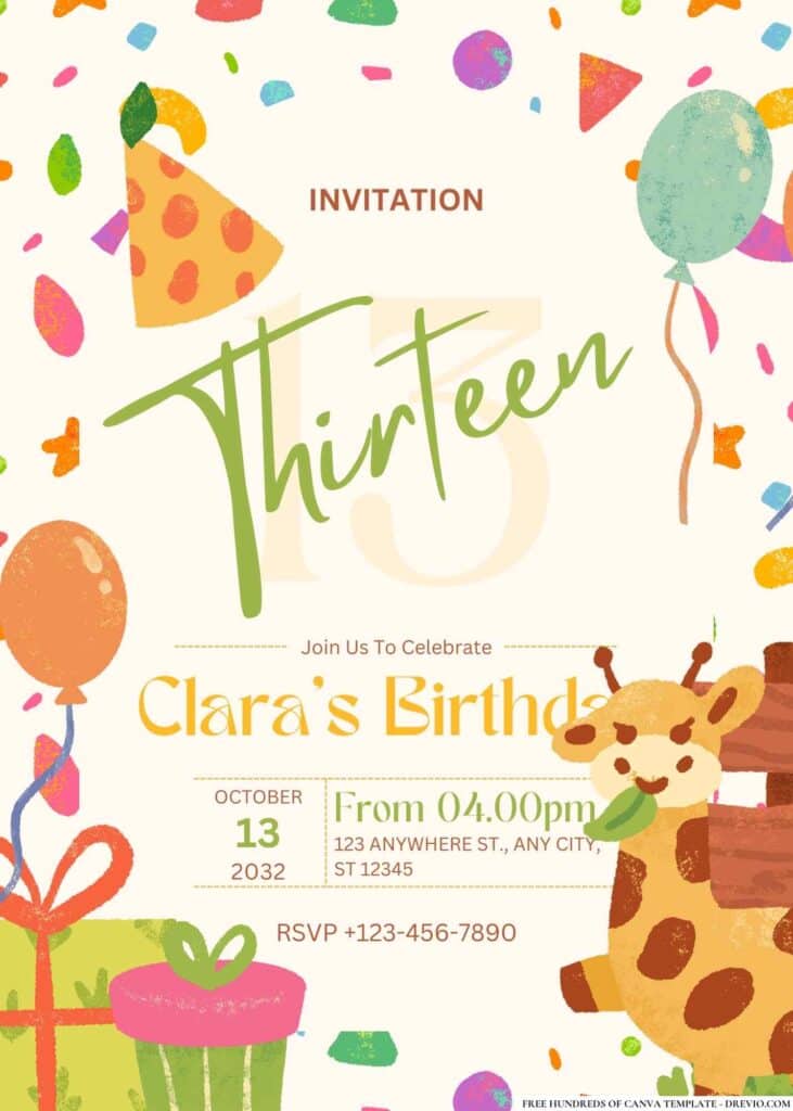 FREE Jungle Safari Birthday Invitations