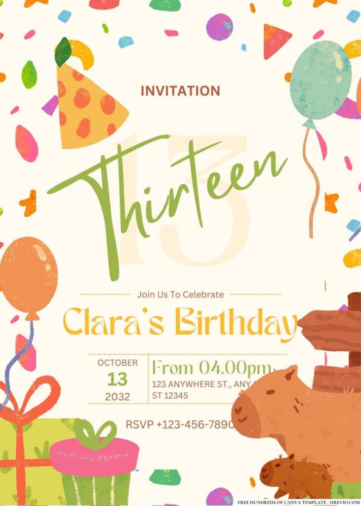 FREE Jungle Safari Birthday Invitations