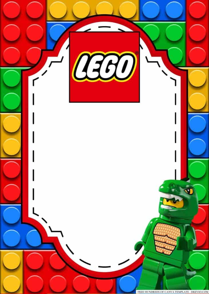 FREE Lego Birthday Canva Templates 14