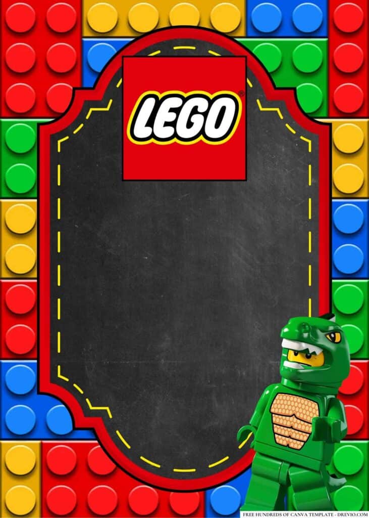 FREE Lego Birthday Canva Templates 16