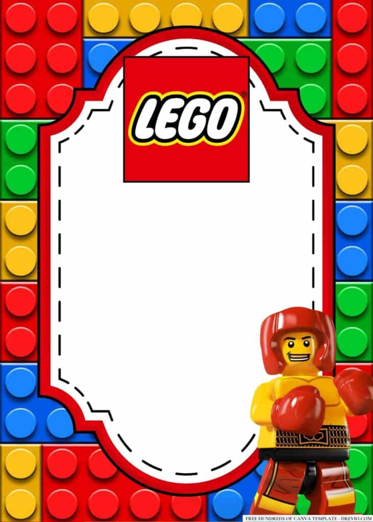 FREE Lego Birthday Canva Templates 2
