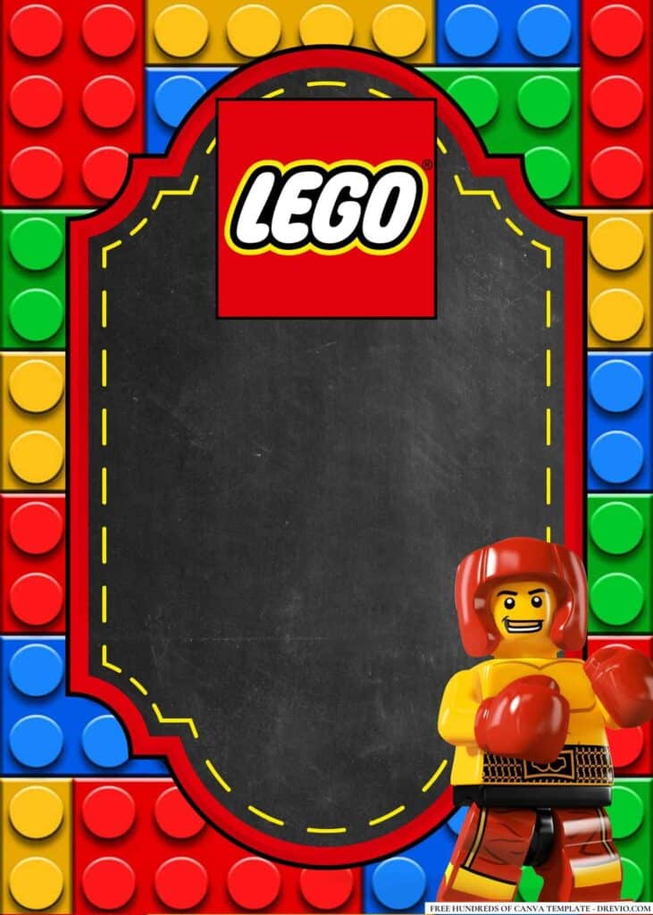 FREE Lego Birthday Canva Templates 4