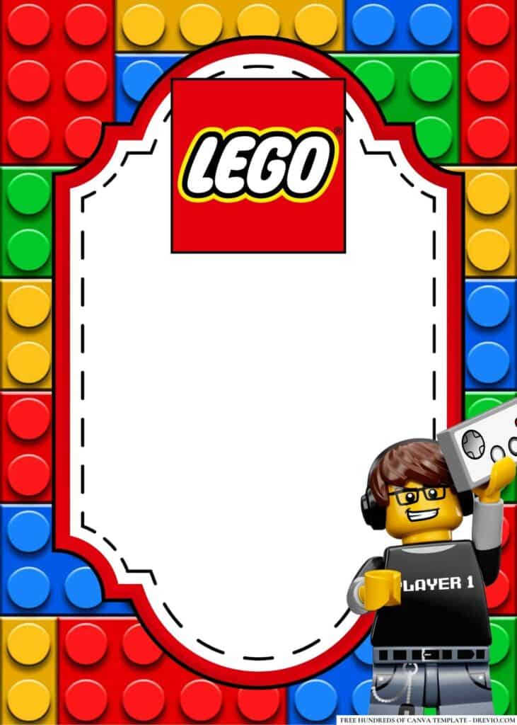 FREE Lego Birthday Canva Templates 6