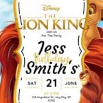FREE Editable Lion King Birthday Invitations