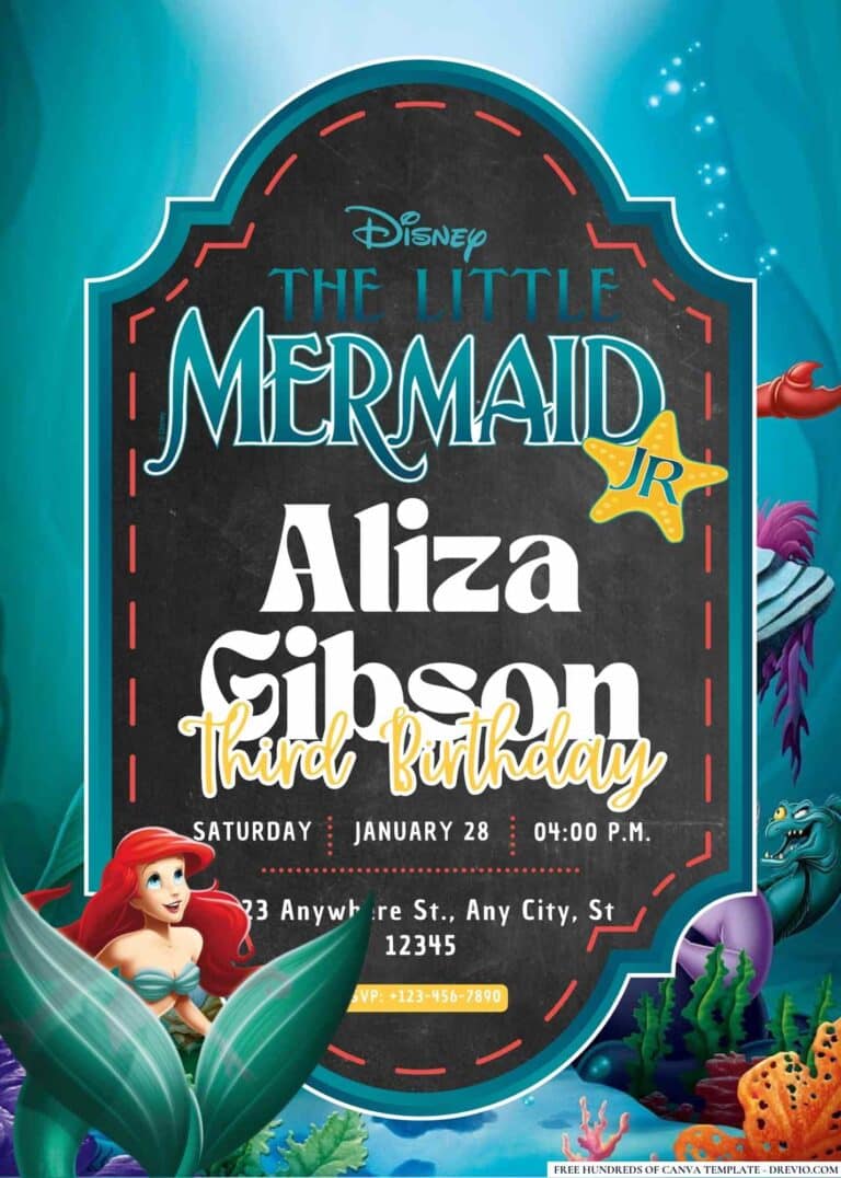 FREE Little Mermaid Invitations