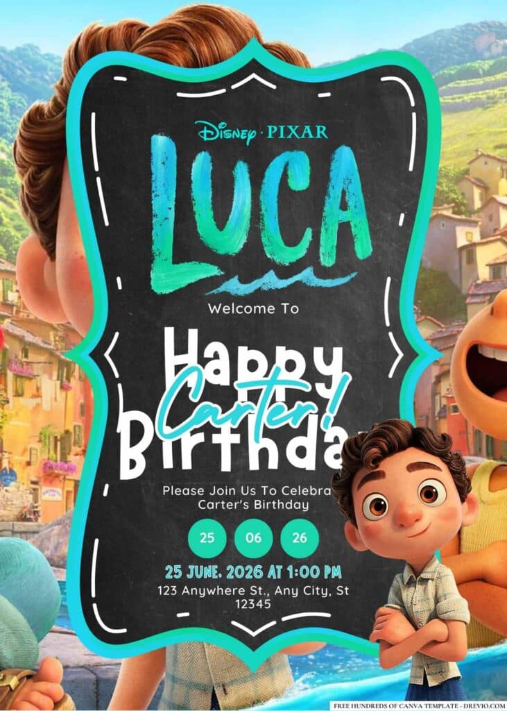 FREE Luca Birthday Invitations