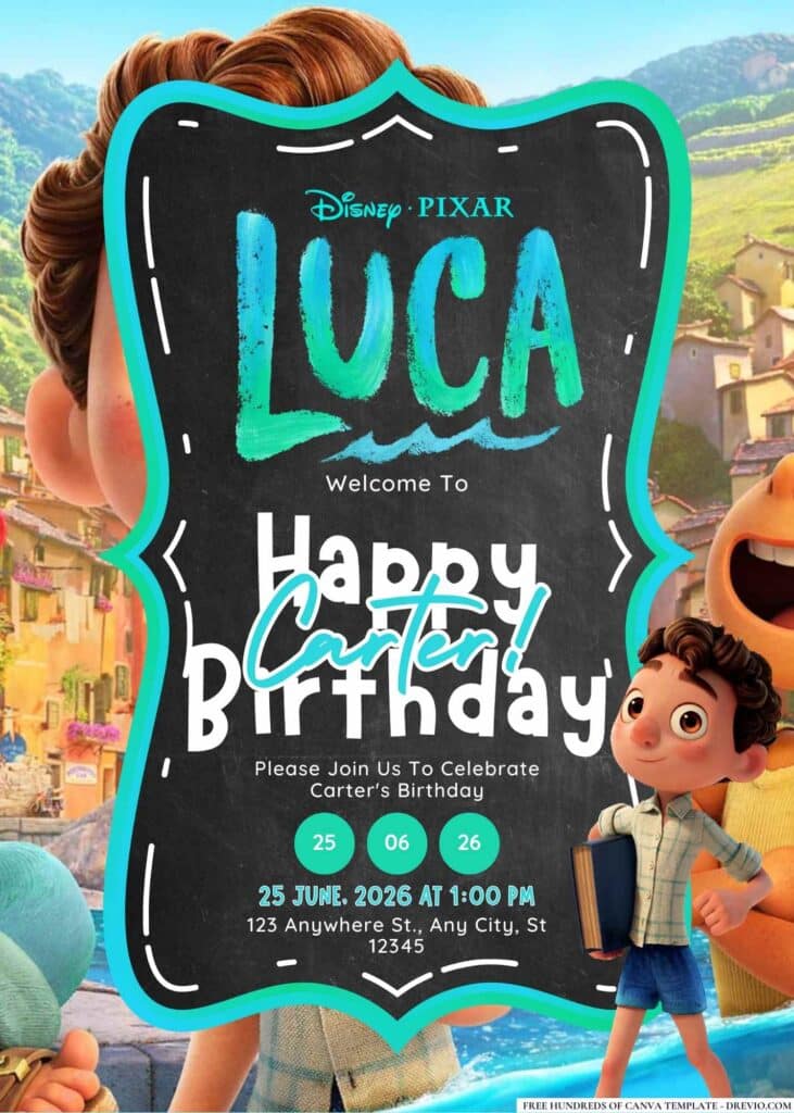 FREE Luca Birthday Invitations