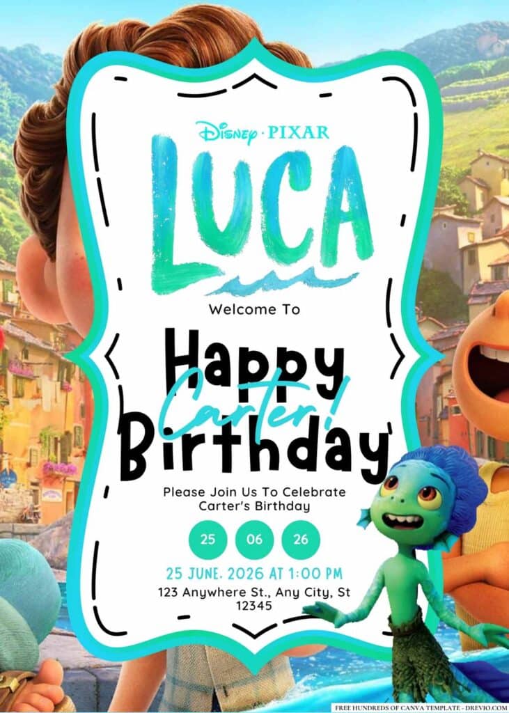 FREE Luca Birthday Invitations