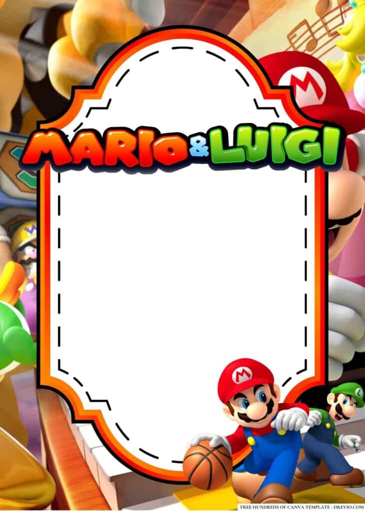 FREE Mario And Luigi Birthday Canva Templates 10