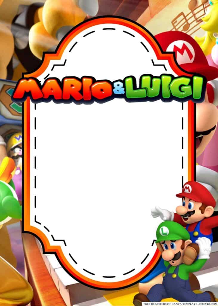 FREE Mario And Luigi Birthday Canva Templates 2