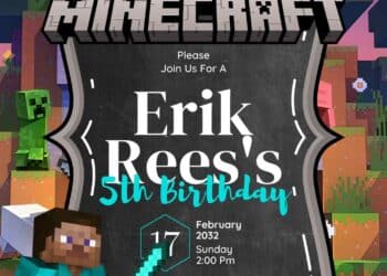 FREE Minecraft Birthday Invitations