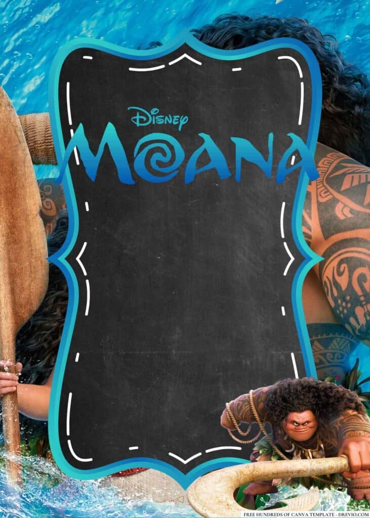 FREE Moana Birthday Canva Templates 12