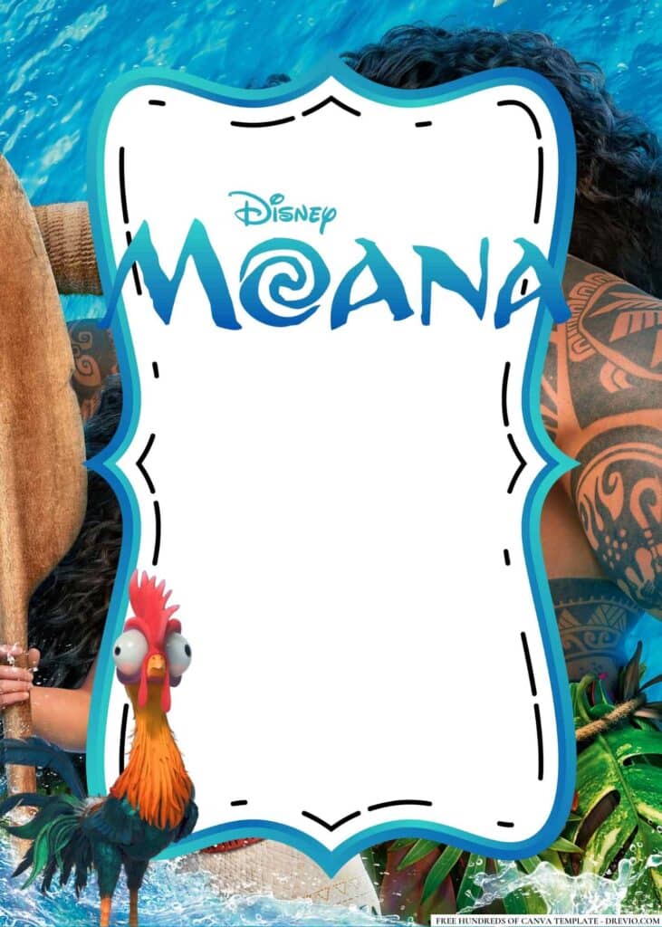 FREE Moana Birthday Canva Templates 2