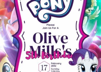 FREE My Little Pony Birthday Invitations: