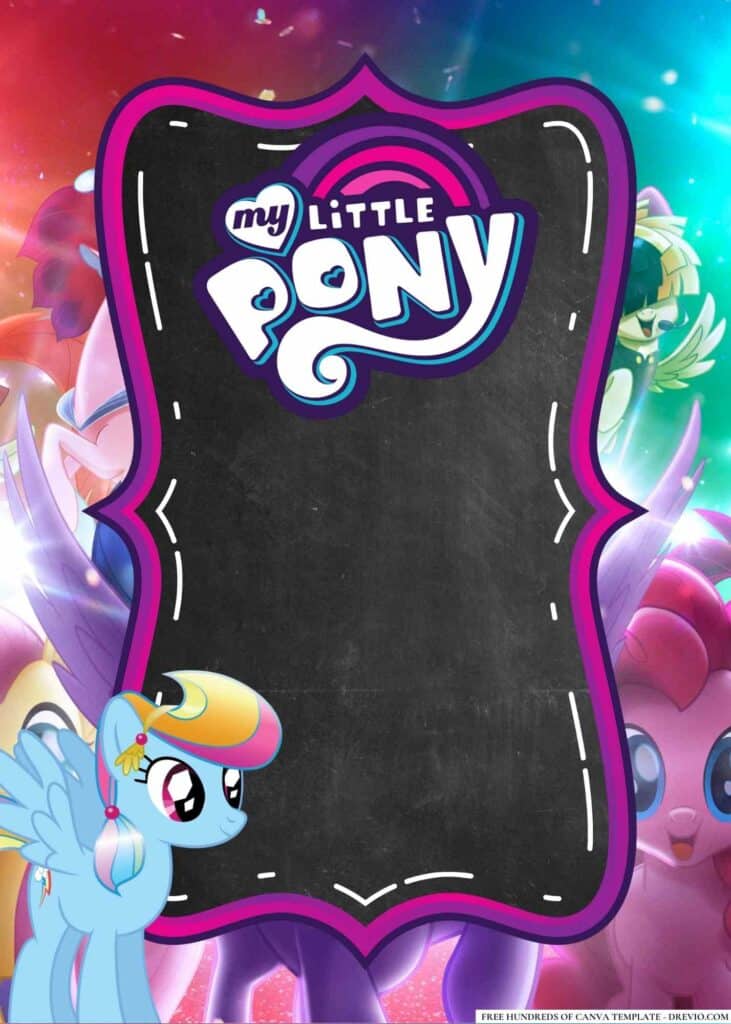 FREE My Little Pony Birthday Canva Templates 8