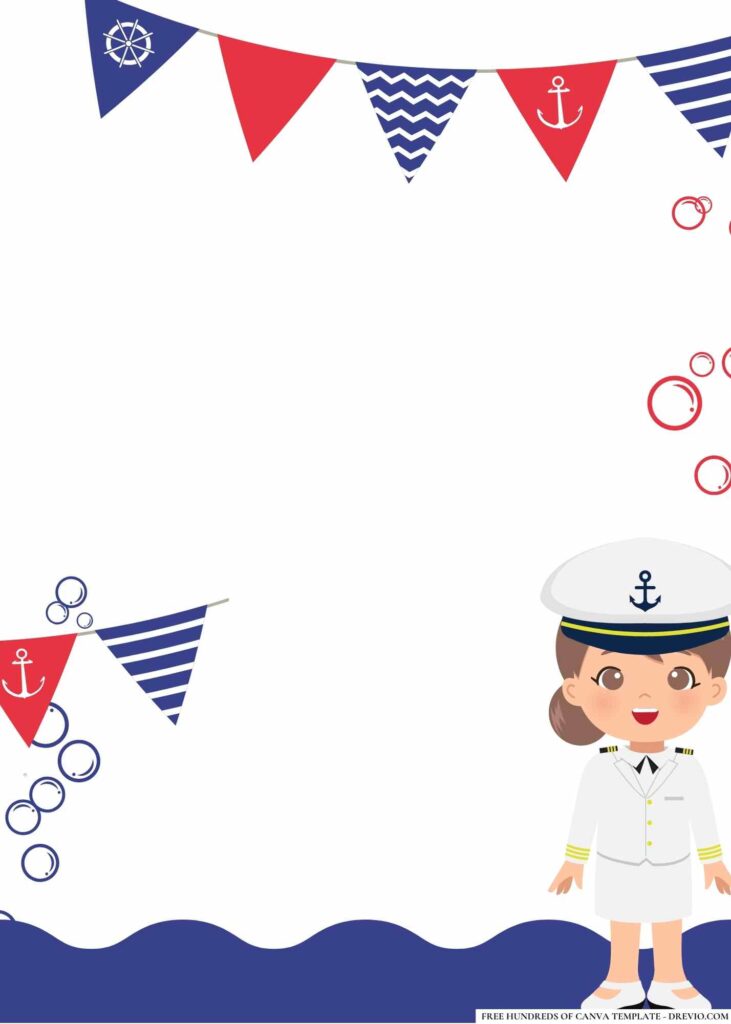 FREE Nautical Adventure Birthday Canva Templates 10