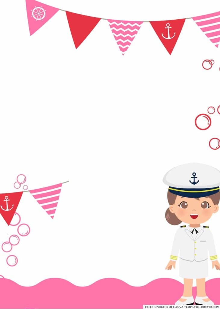 FREE Nautical Adventure Birthday Canva Templates 12