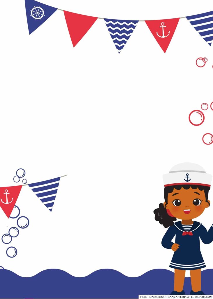 FREE Nautical Adventure Birthday Canva Templates 14