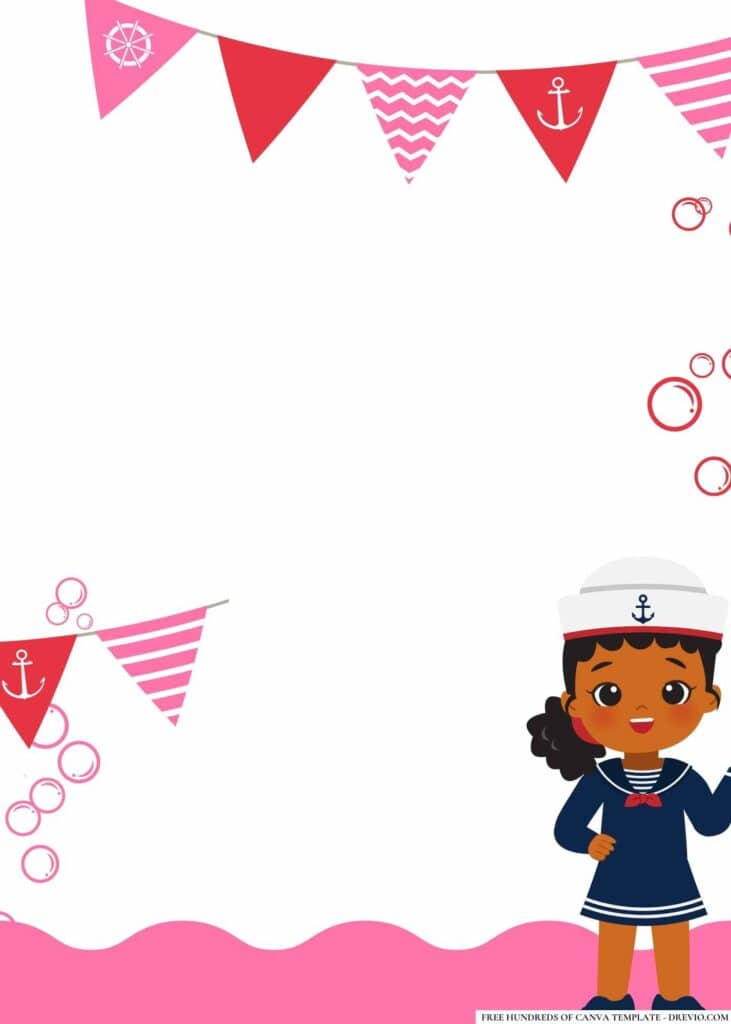 FREE Nautical Adventure Birthday Canva Templates 16
