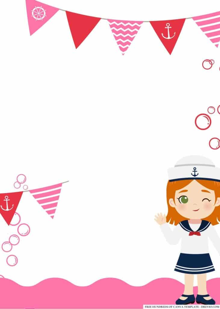 FREE Nautical Adventure Birthday Canva Templates 8