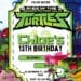 FREE Ninja Turtle Birthday Invitations