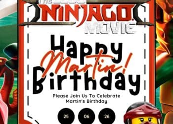 FREE Ninjago Birthday Invitations