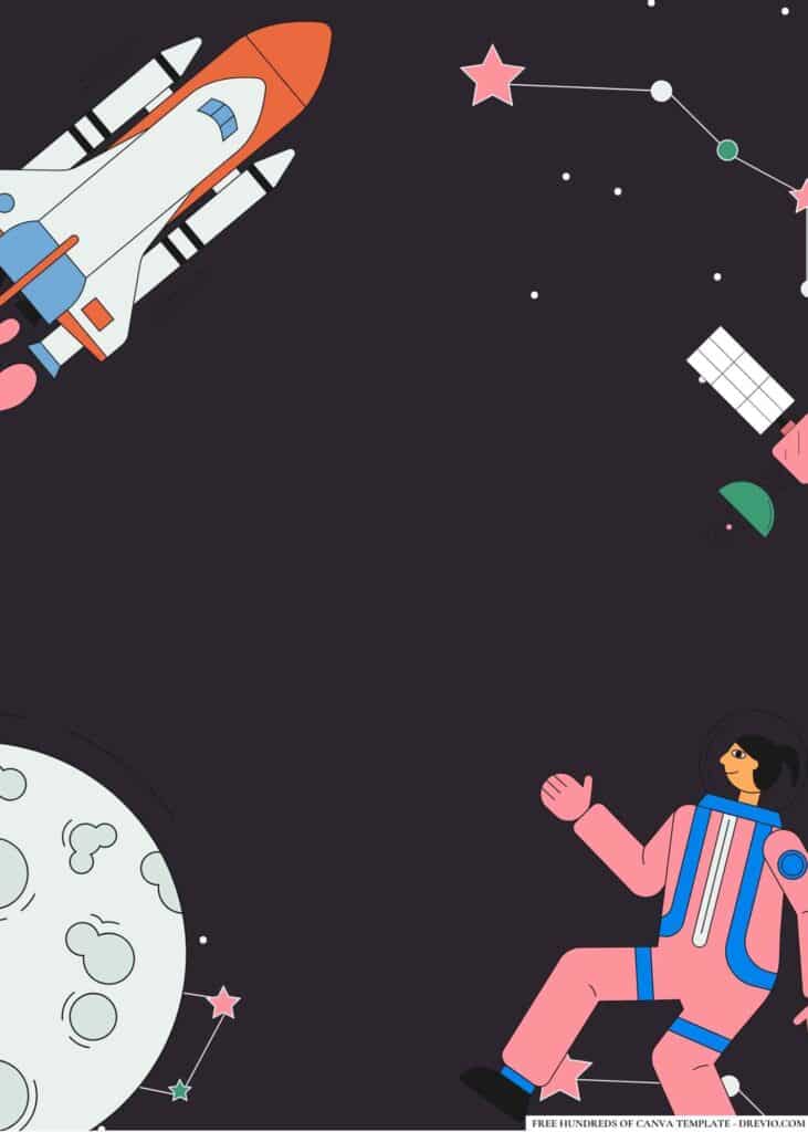 FREE Outer Space Explorers Birthday Canva Templates 20