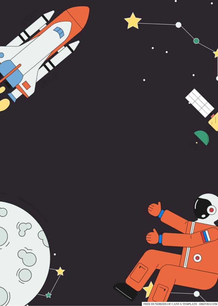 FREE Outer Space Explorers Birthday Canva Templates 22