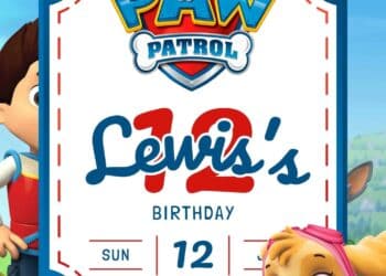 FREE Paw Patrol Birthday Invitations: