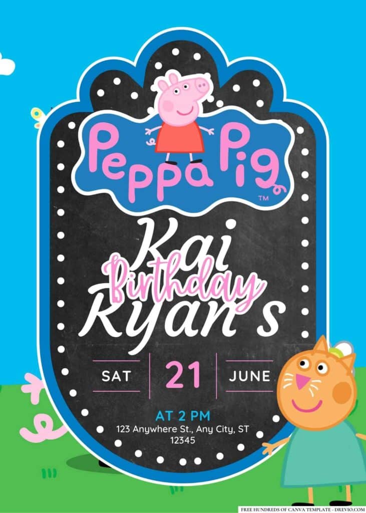 FREE Peppa Pig Birthday Invitations:
