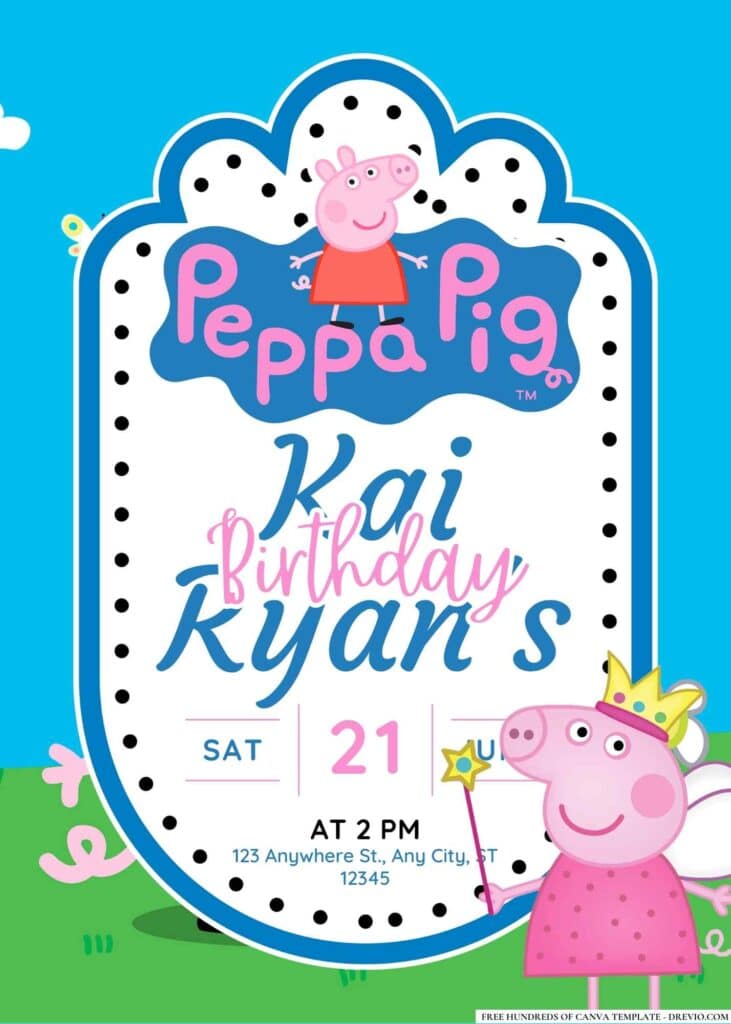 FREE Peppa Pig Birthday Invitations: