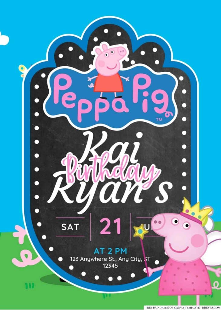 FREE Peppa Pig Birthday Invitations: